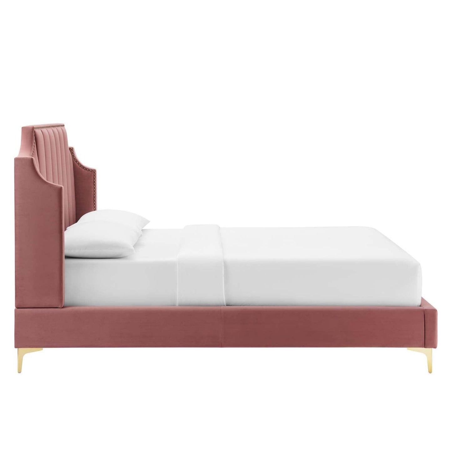 Modway Daniella Performance Velvet Queen Platform Bed FredCo