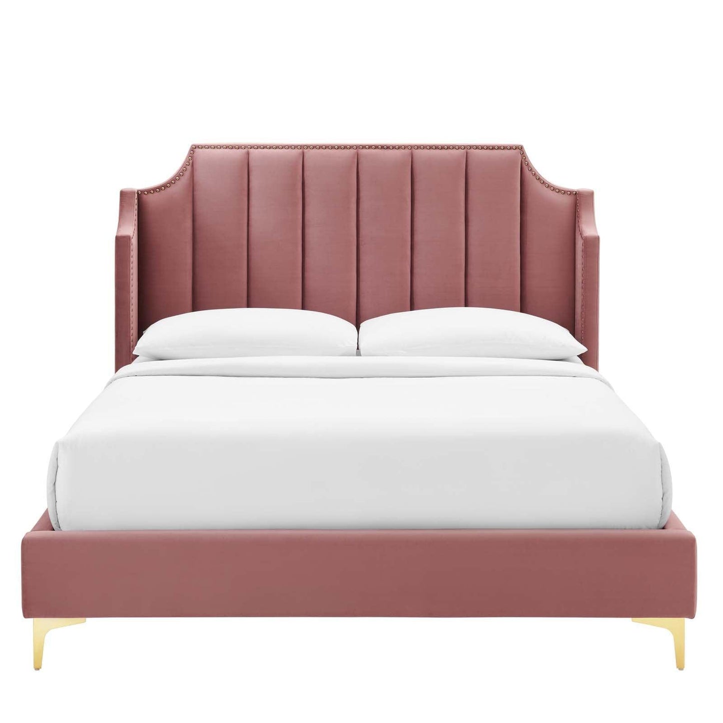 Modway Daniella Performance Velvet Queen Platform Bed FredCo