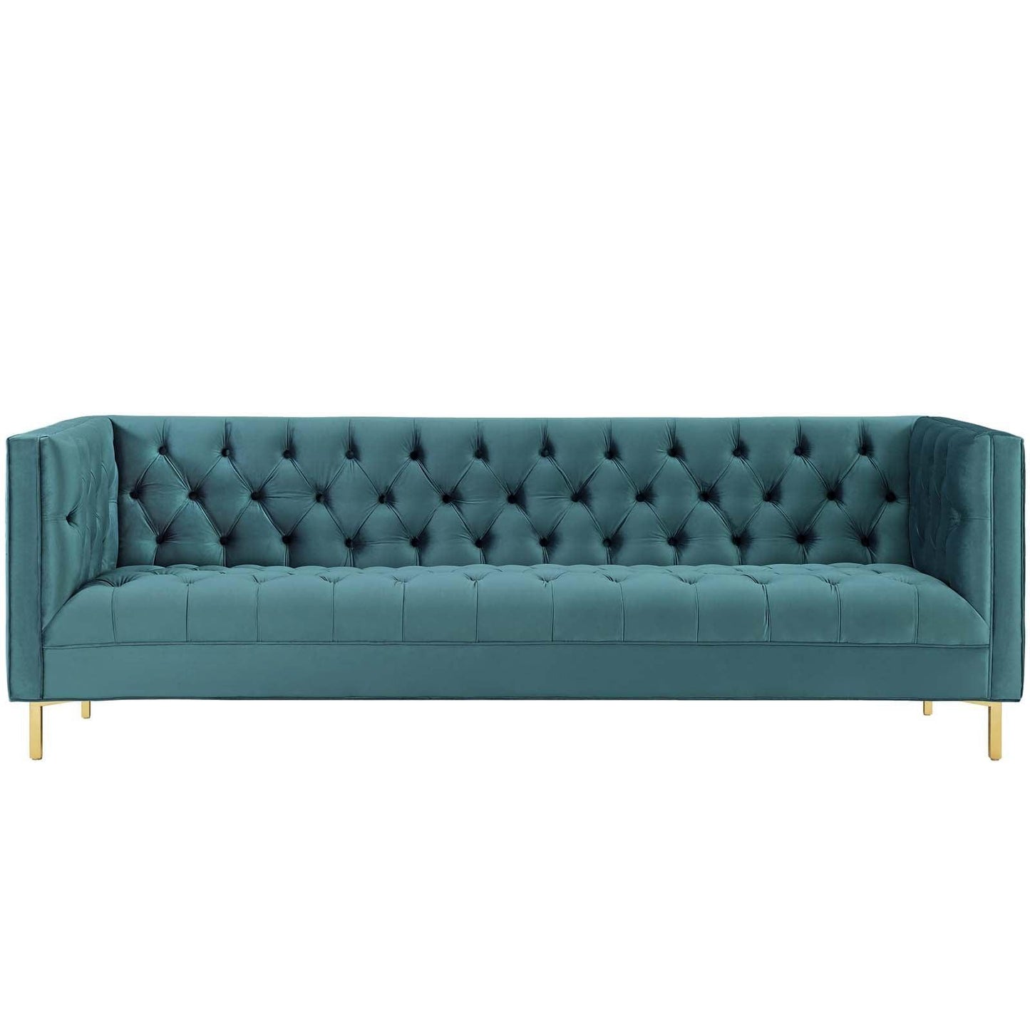 Modway Delight Tufted Button Performance Velvet Sofa FredCo