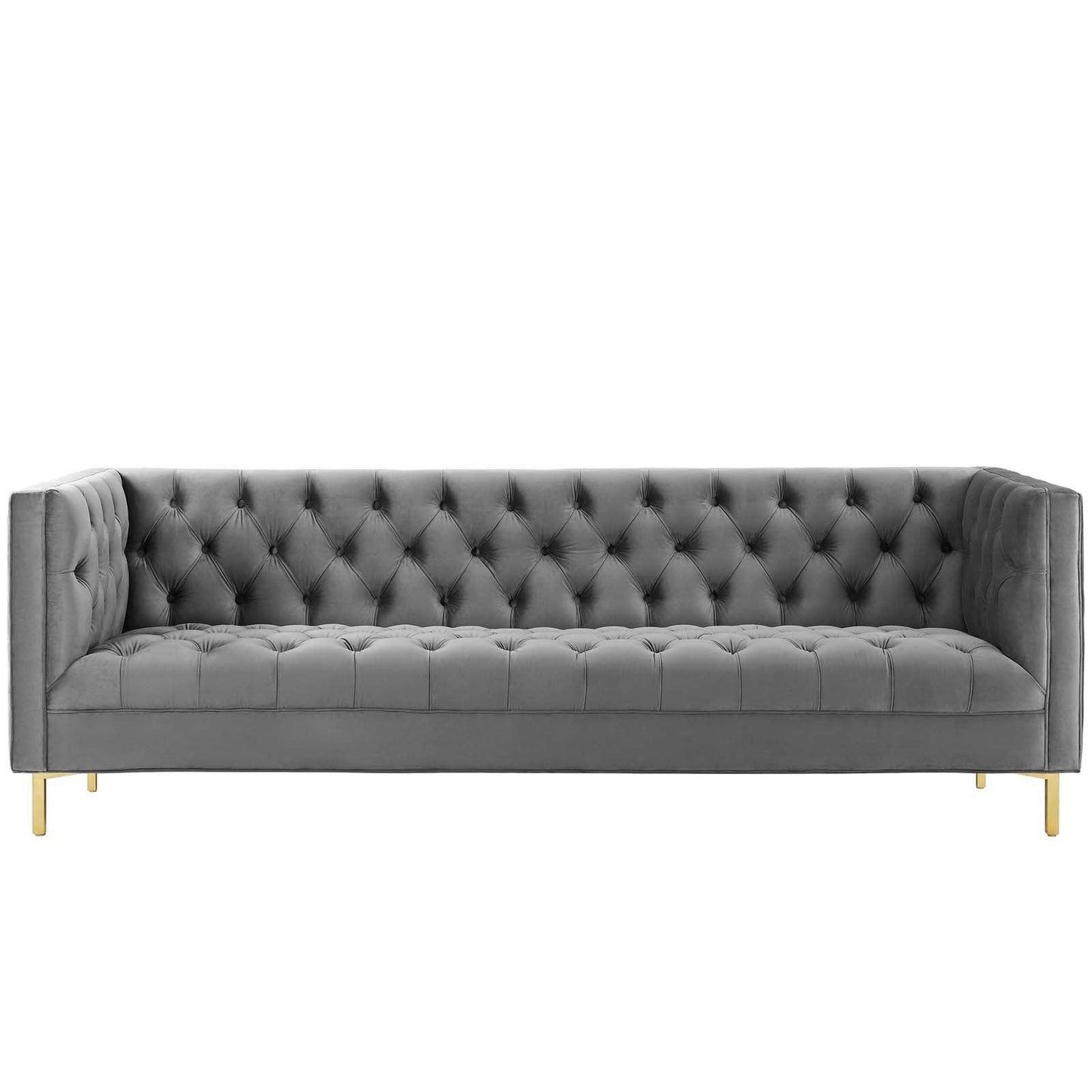 Modway Delight Tufted Button Performance Velvet Sofa FredCo