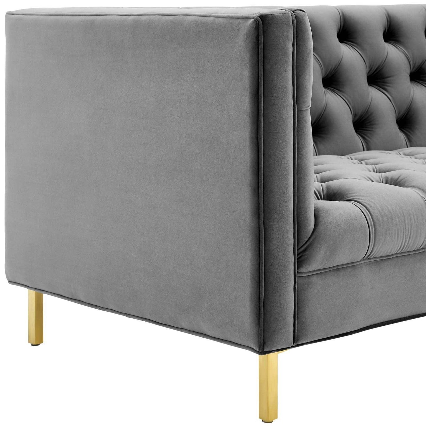 Modway Delight Tufted Button Performance Velvet Sofa FredCo