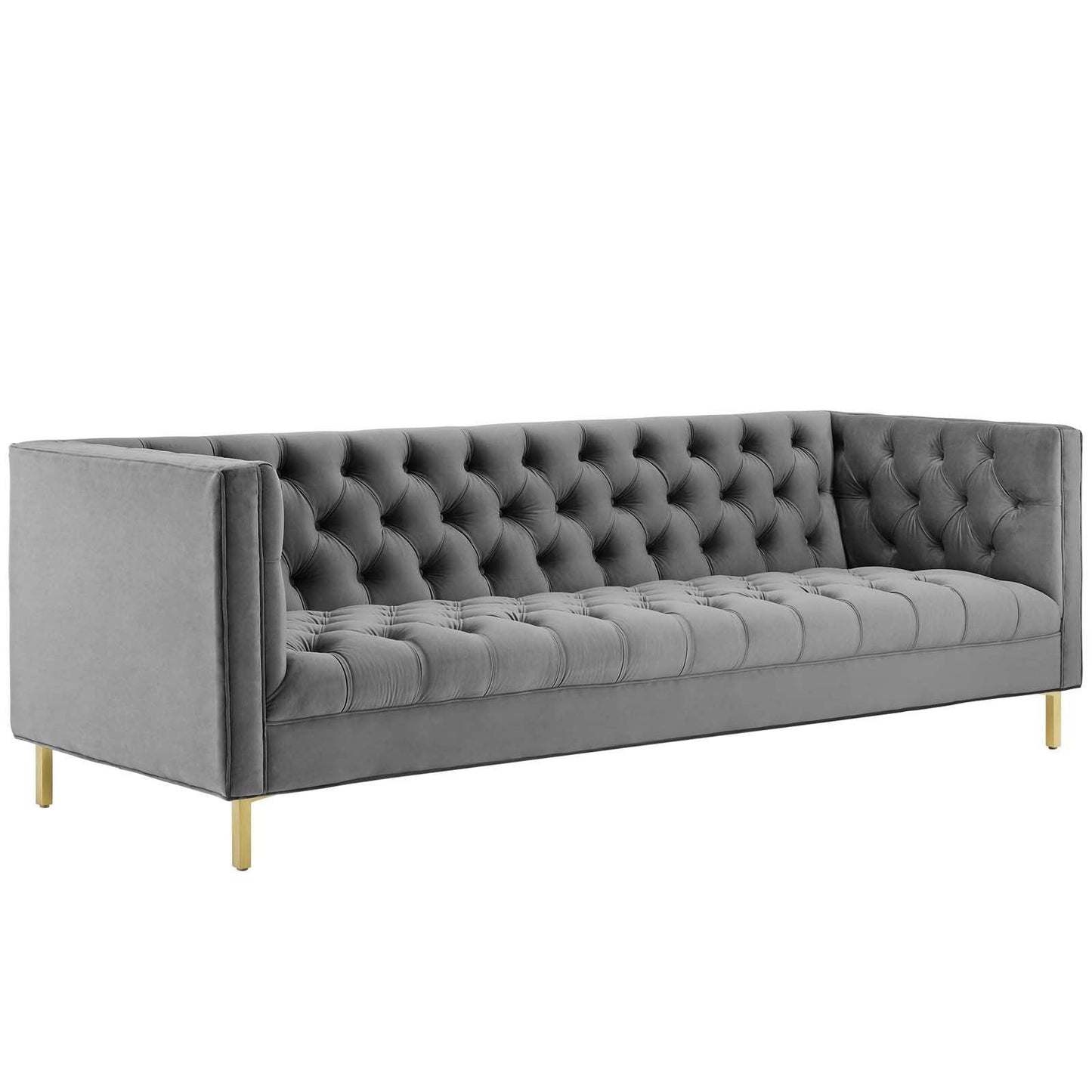Modway Delight Tufted Button Performance Velvet Sofa FredCo