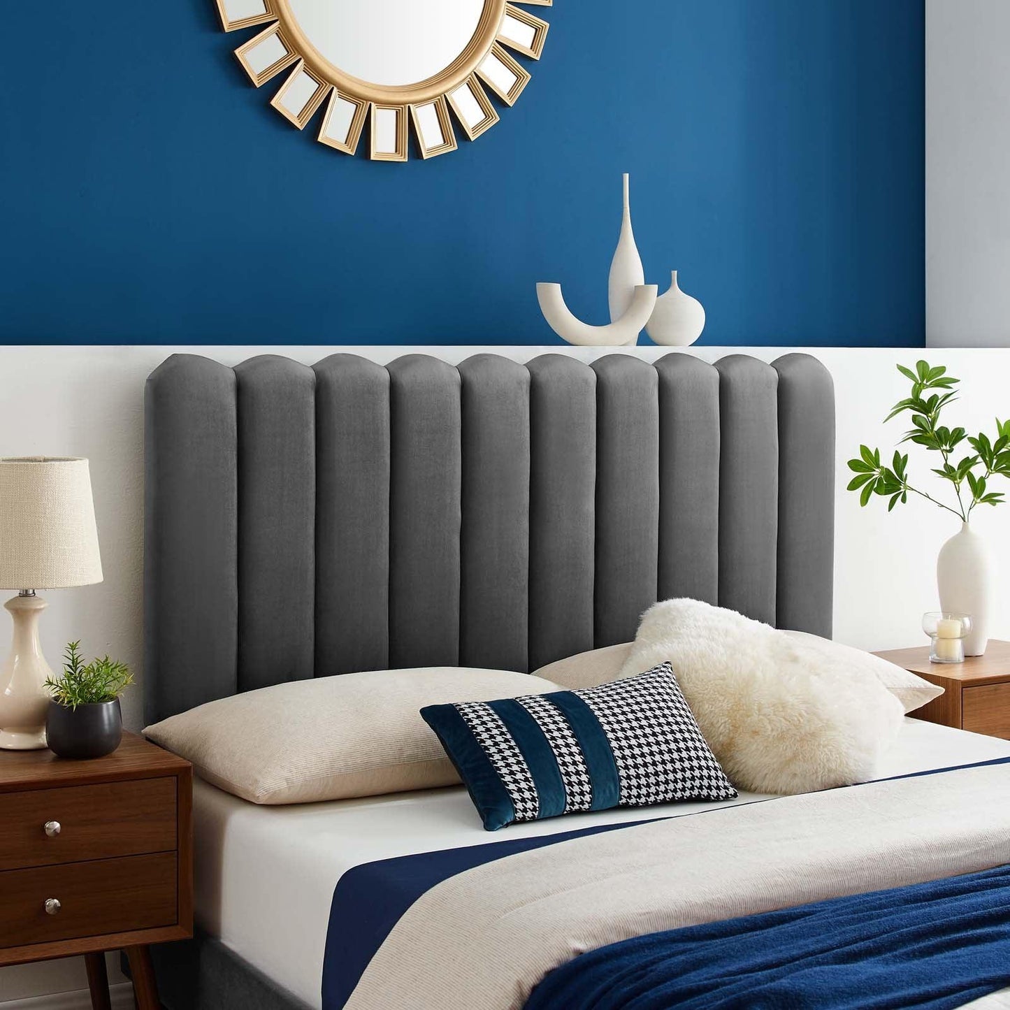Modway Delilah Performance Velvet Twin Headboard FredCo