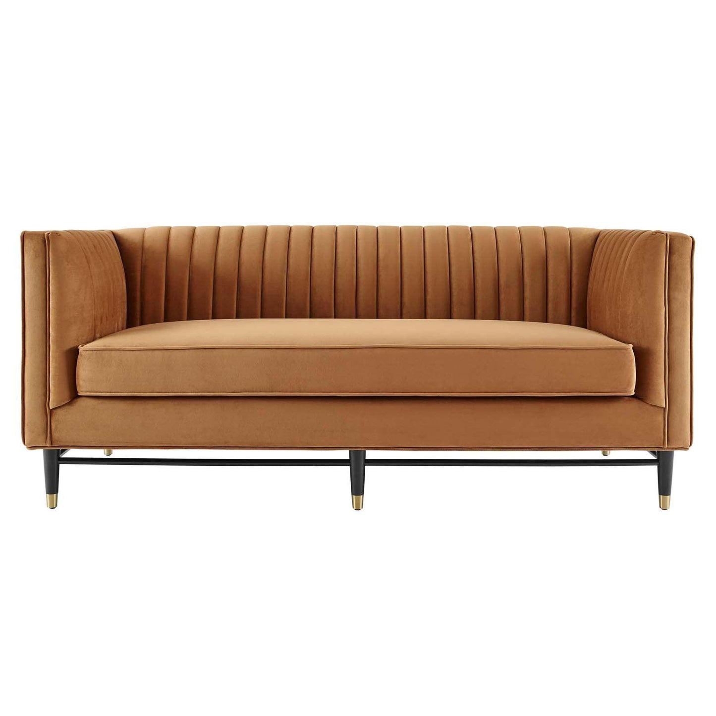Modway Devote Channel Tufted Performance Velvet Loveseat FredCo