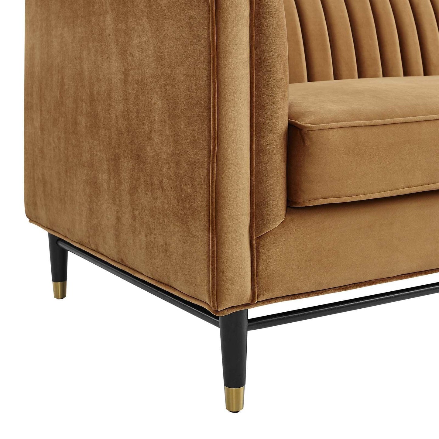 Modway Devote Channel Tufted Performance Velvet Loveseat FredCo