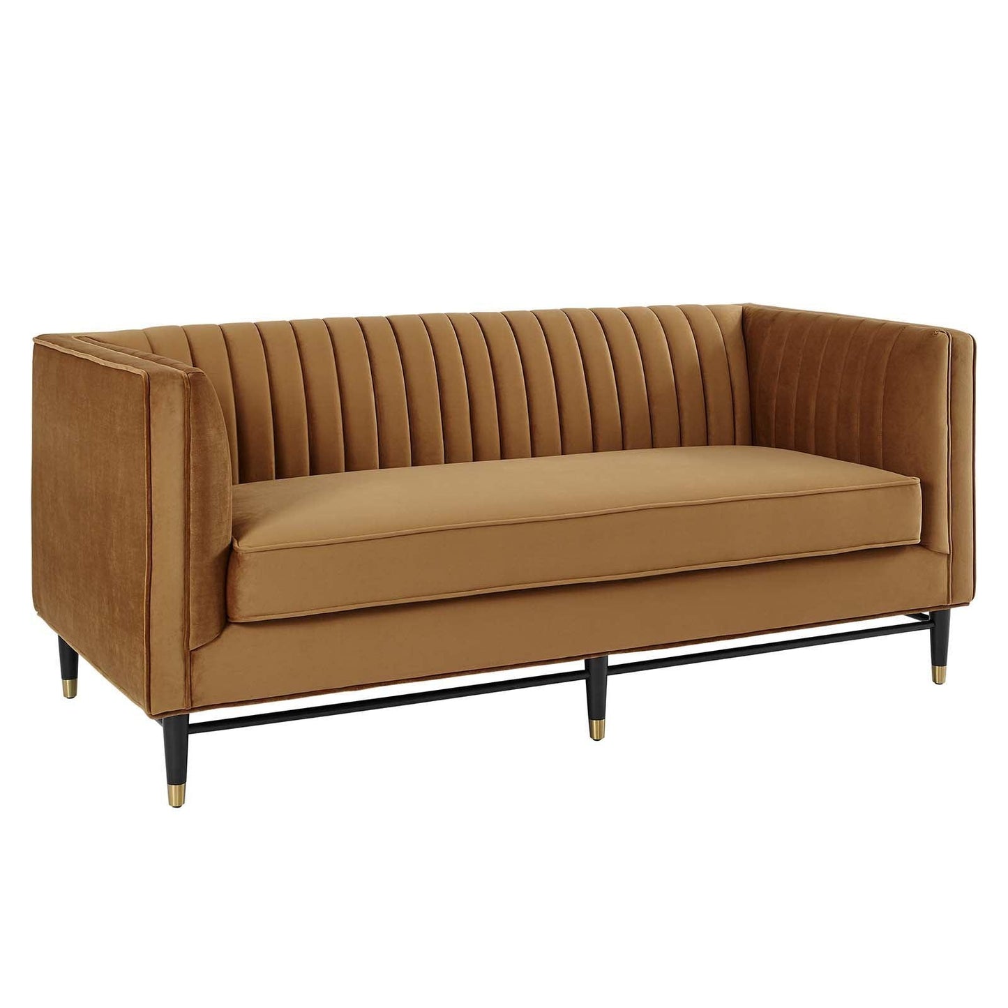 Modway Devote Channel Tufted Performance Velvet Loveseat FredCo