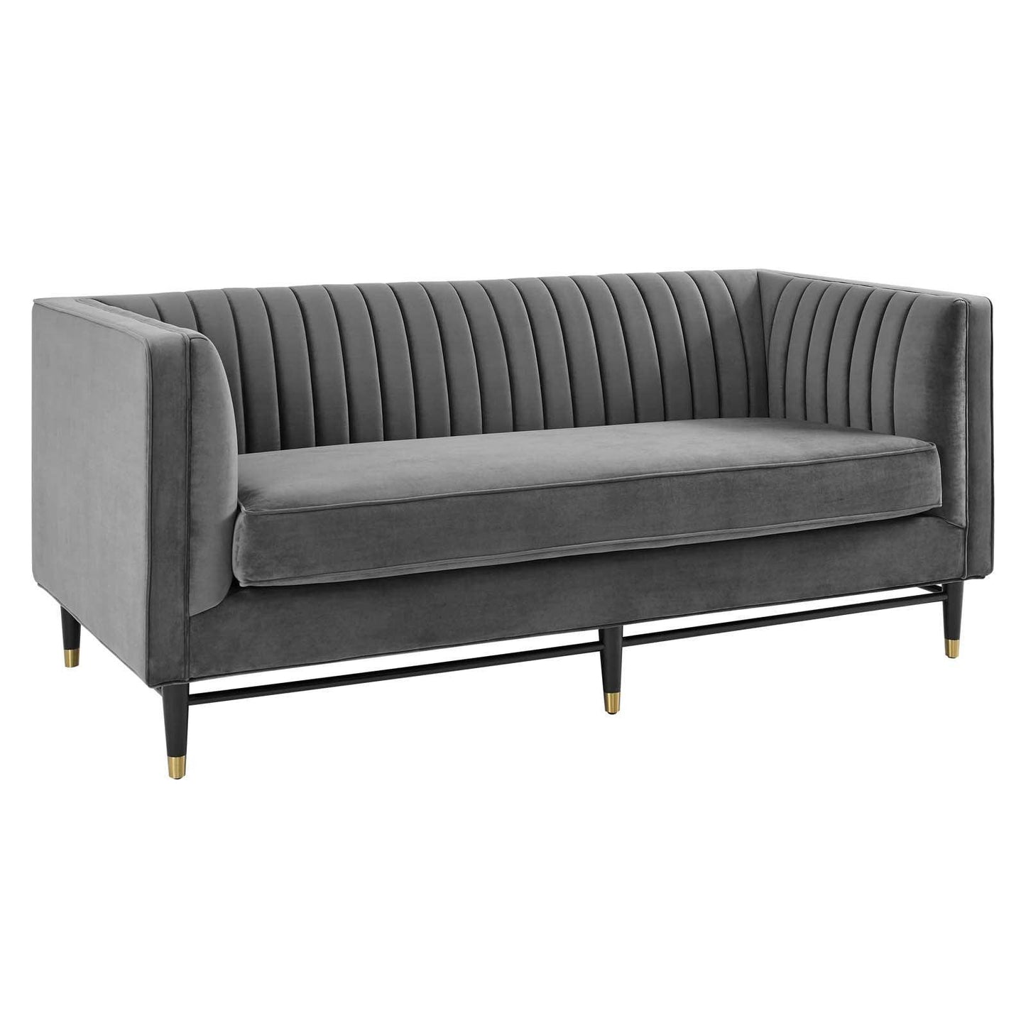 Modway Devote Channel Tufted Performance Velvet Loveseat FredCo
