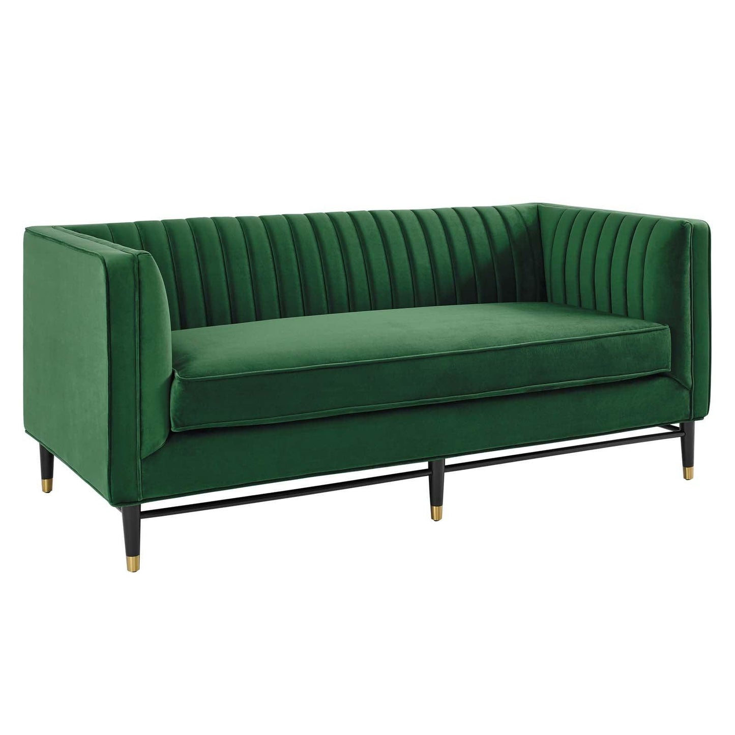 Modway Devote Channel Tufted Performance Velvet Loveseat FredCo