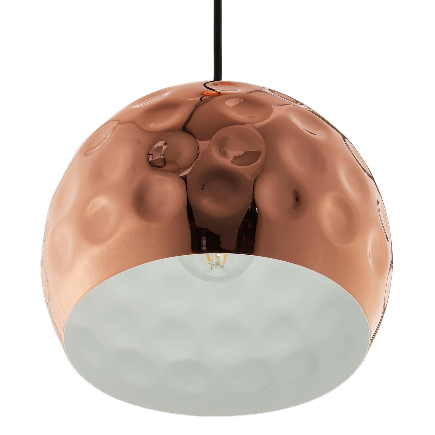 Modway Dimple 10" Half-Sphere Rose Gold Pendant Light FredCo