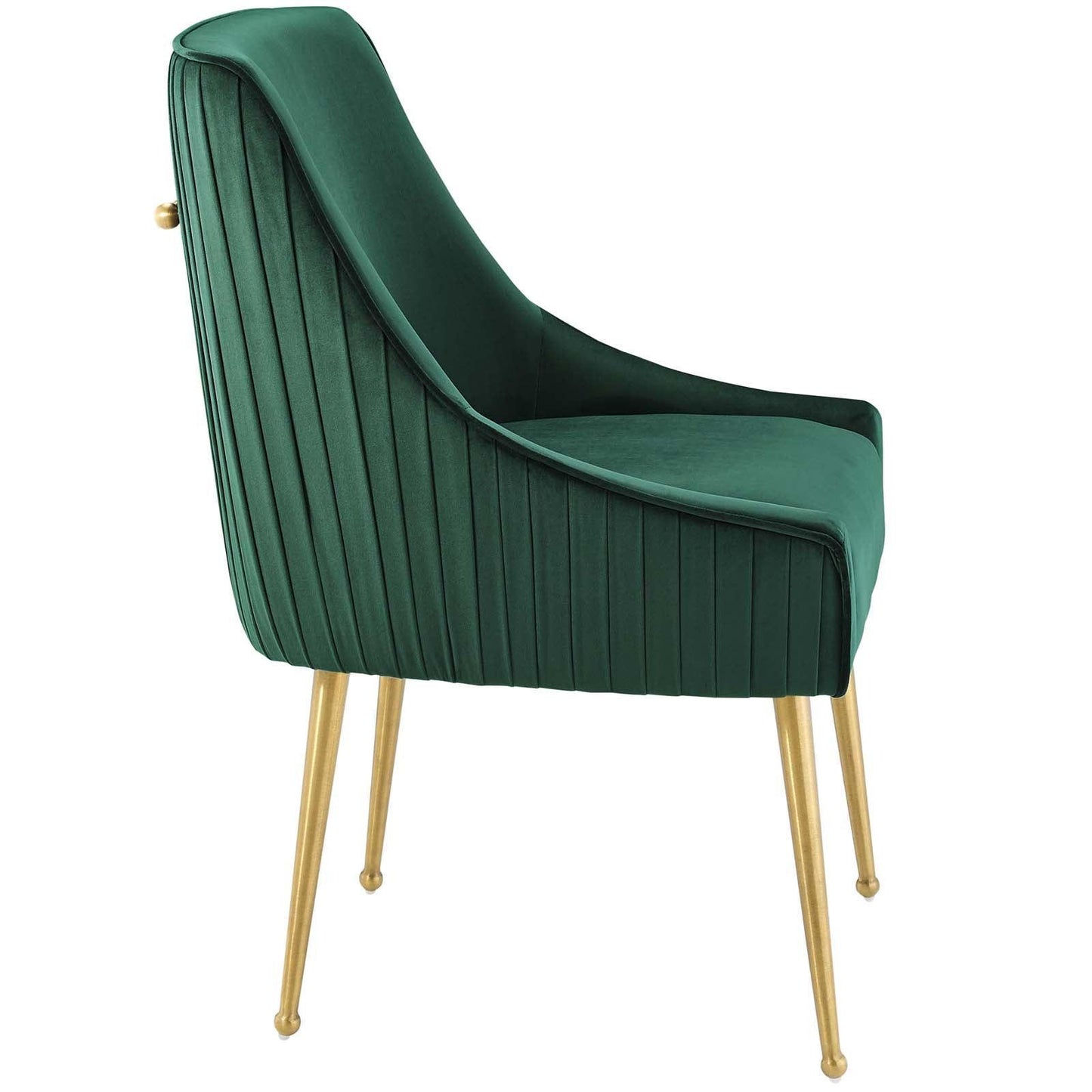 Modway Discern Pleated Back Upholstered Performance Velvet Dining Chair FredCo