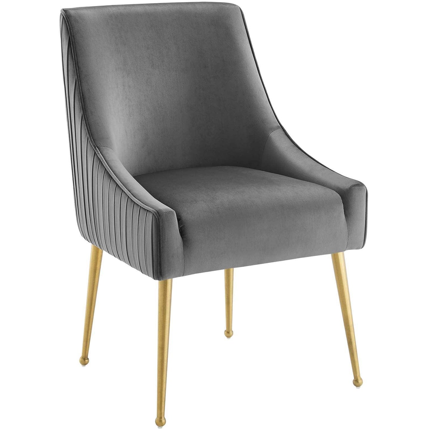Modway Discern Pleated Back Upholstered Performance Velvet Dining Chair FredCo