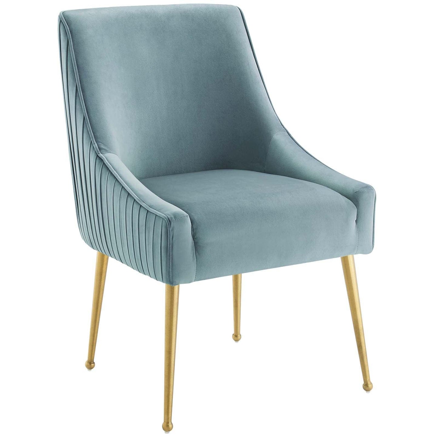 Modway Discern Pleated Back Upholstered Performance Velvet Dining Chair FredCo