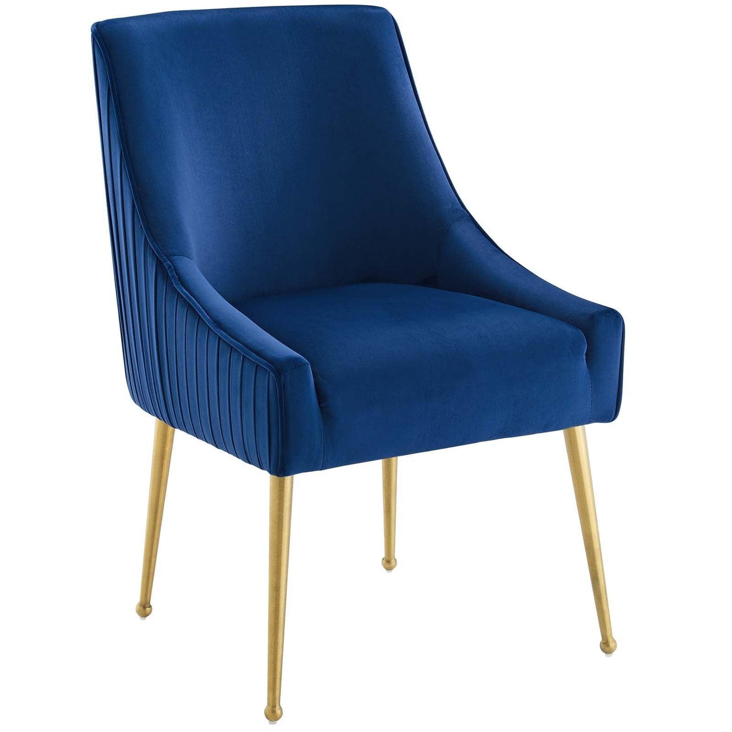 Modway Discern Pleated Back Upholstered Performance Velvet Dining Chair FredCo