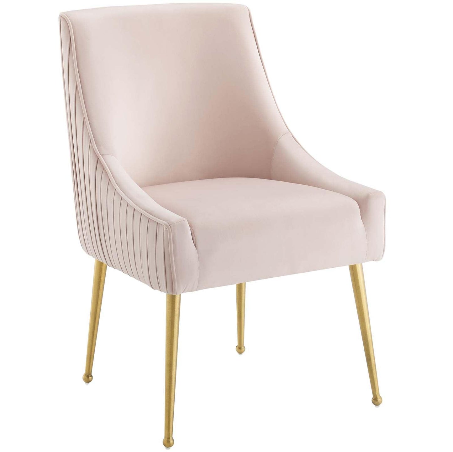 Modway Discern Pleated Back Upholstered Performance Velvet Dining Chair FredCo
