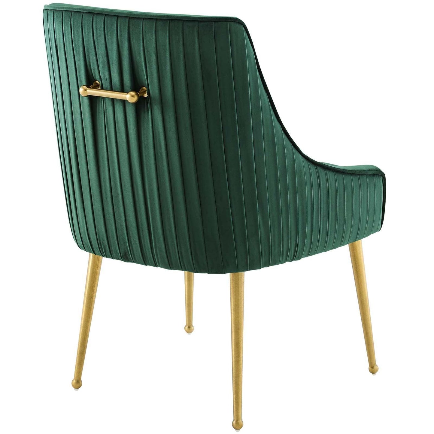 Modway Discern Pleated Back Upholstered Performance Velvet Dining Chair Set of 2 FredCo