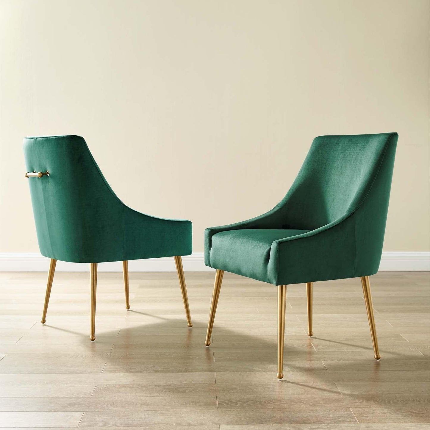 Modway Discern Upholstered Performance Velvet Dining Chair Set of 2 FredCo