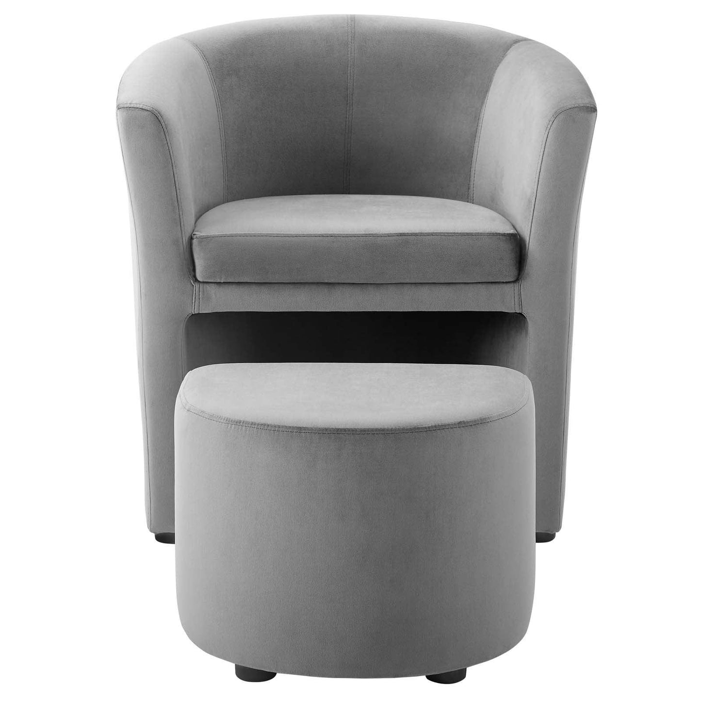 Modway Divulge Performance Velvet Arm Chair and Ottoman Set FredCo
