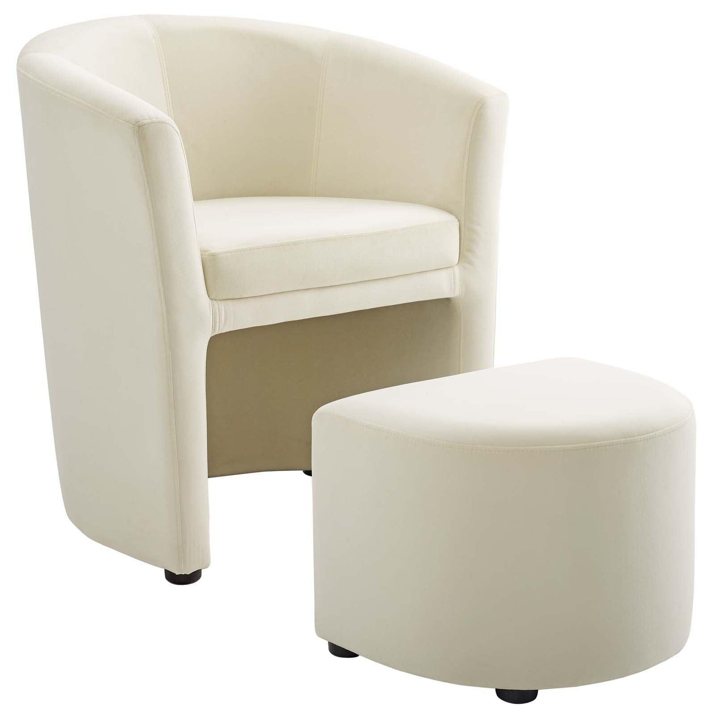 Modway Divulge Performance Velvet Arm Chair and Ottoman Set FredCo
