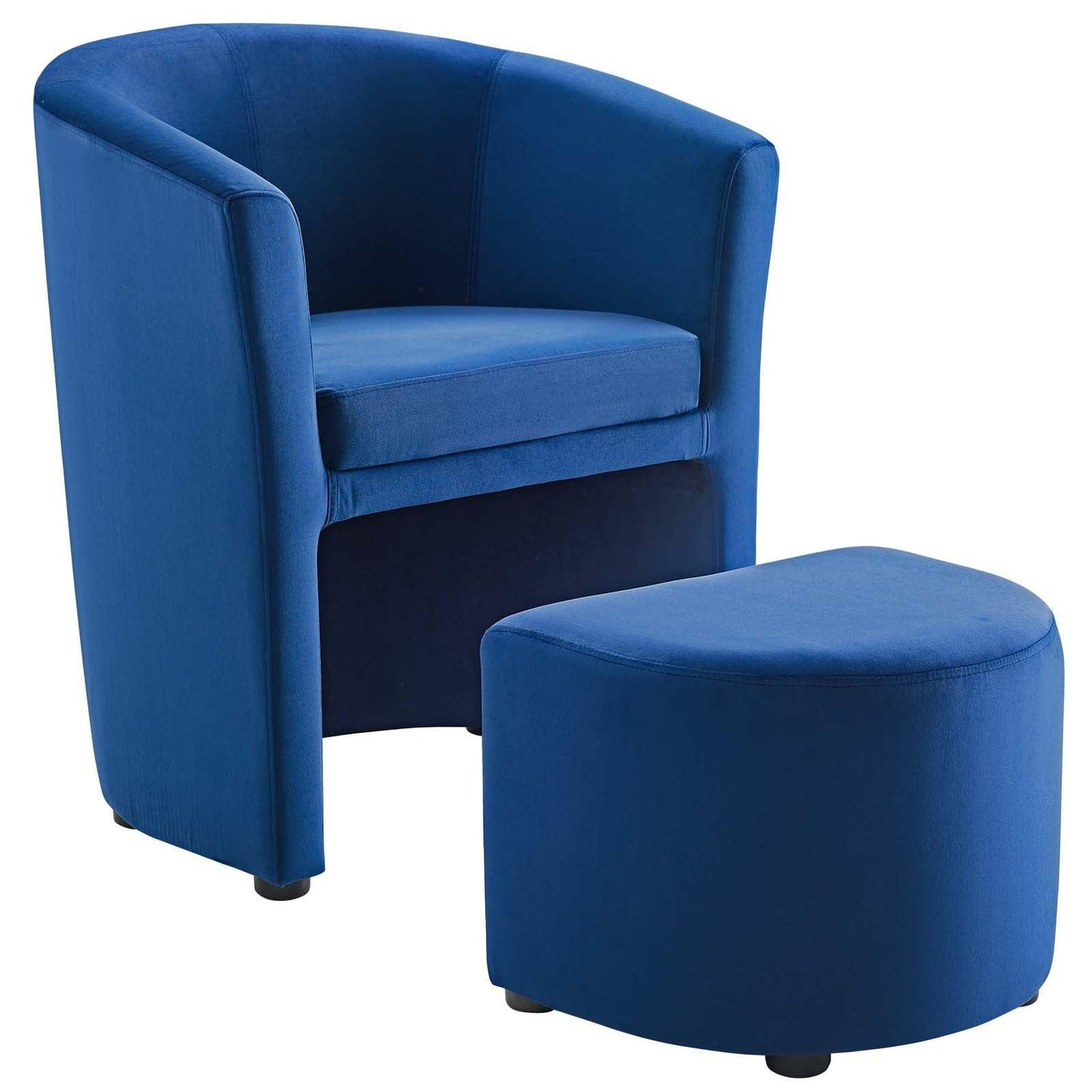 Modway Divulge Performance Velvet Arm Chair and Ottoman Set FredCo