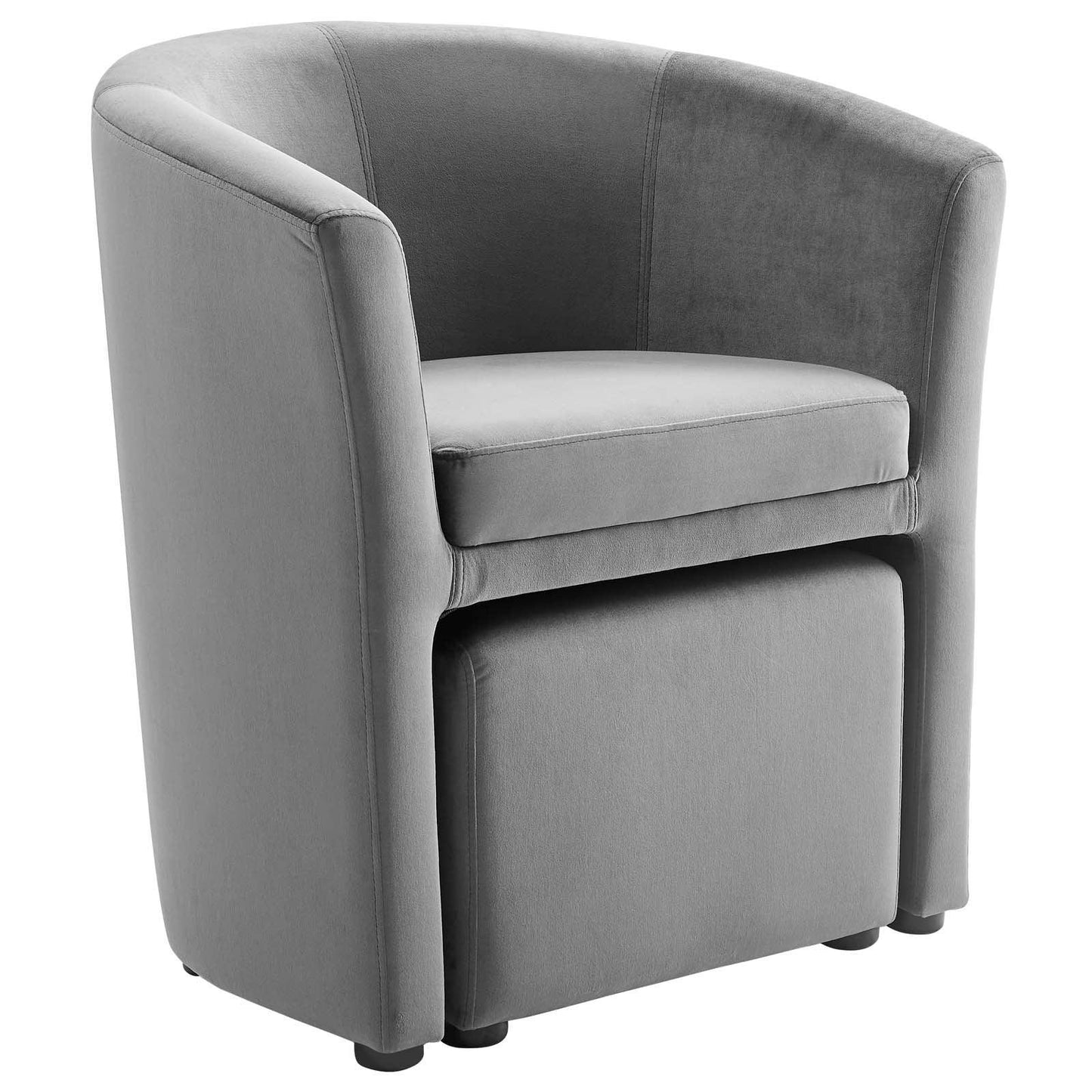 Modway Divulge Performance Velvet Arm Chair and Ottoman Set FredCo