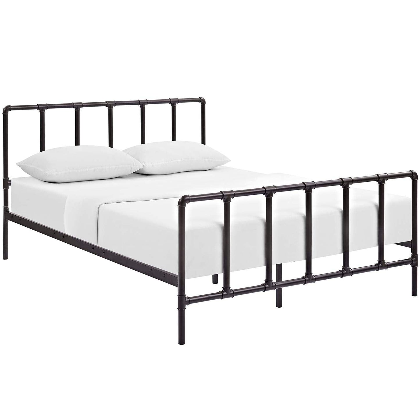 Modway Dower Queen Stainless Steel Bed FredCo