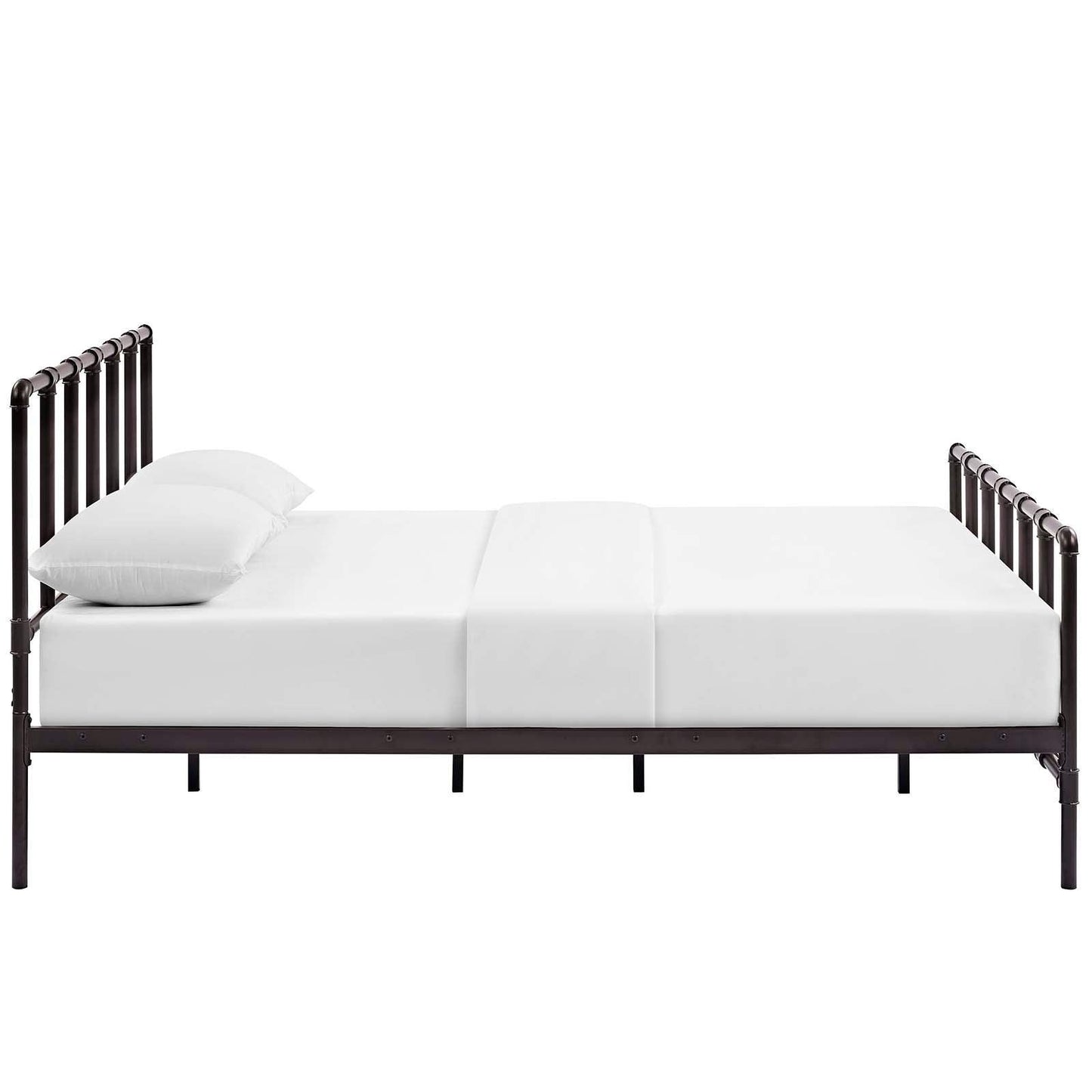 Modway Dower Queen Stainless Steel Bed FredCo