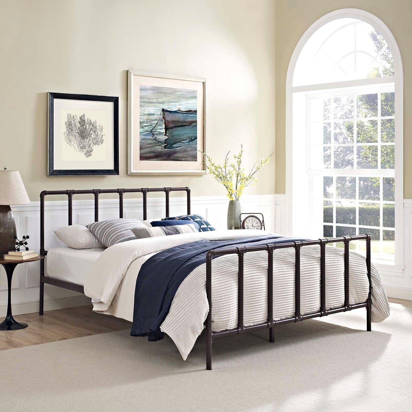 Modway Dower Queen Stainless Steel Bed FredCo