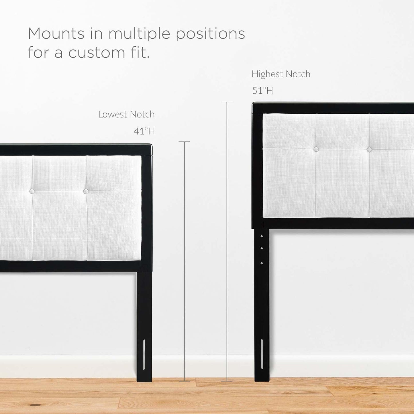 Modway Draper Tufted Full Fabric and Wood Headboard FredCo