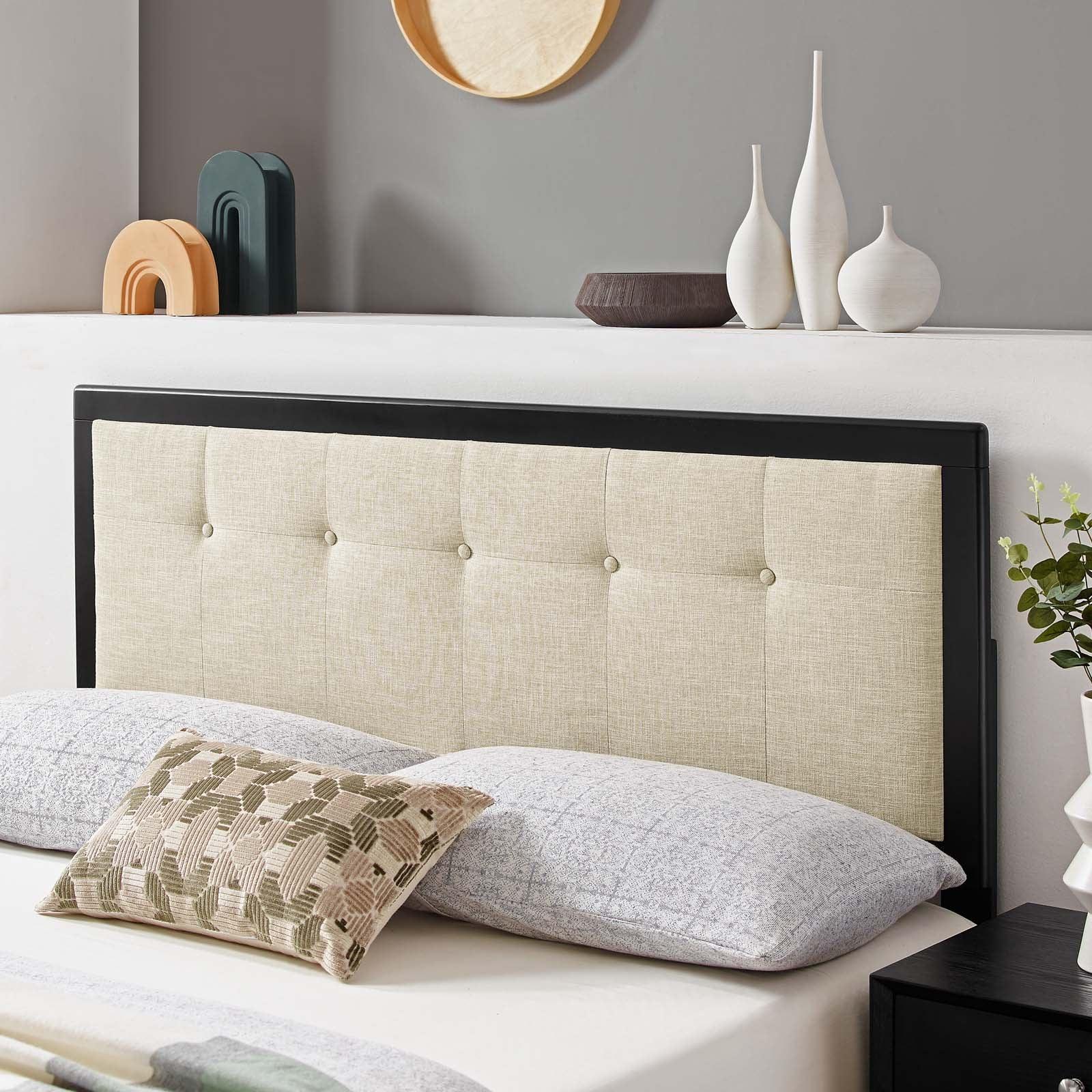 Modway Draper Tufted Queen Fabric and Wood Headboard FredCo