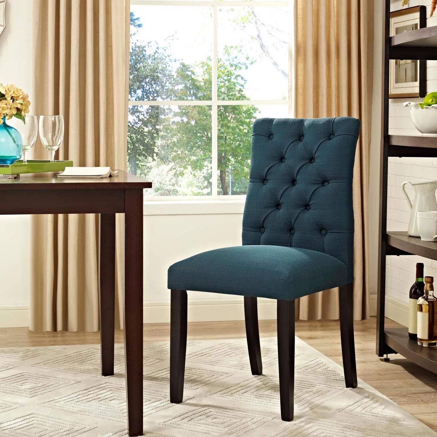 Modway Duchess Button Tufted Fabric Dining Chair FredCo