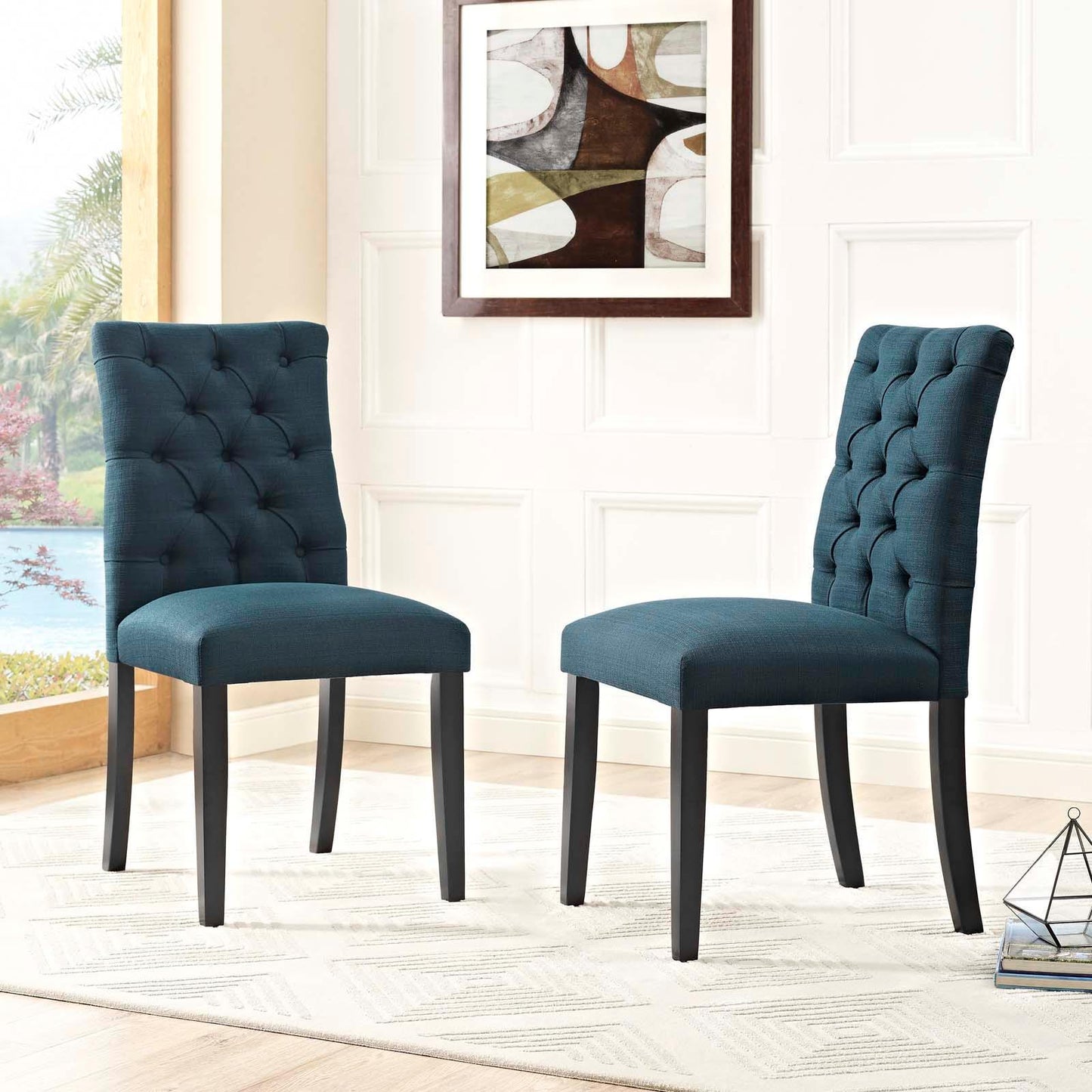 Modway Duchess Dining Chair Fabric Set of 2 FredCo