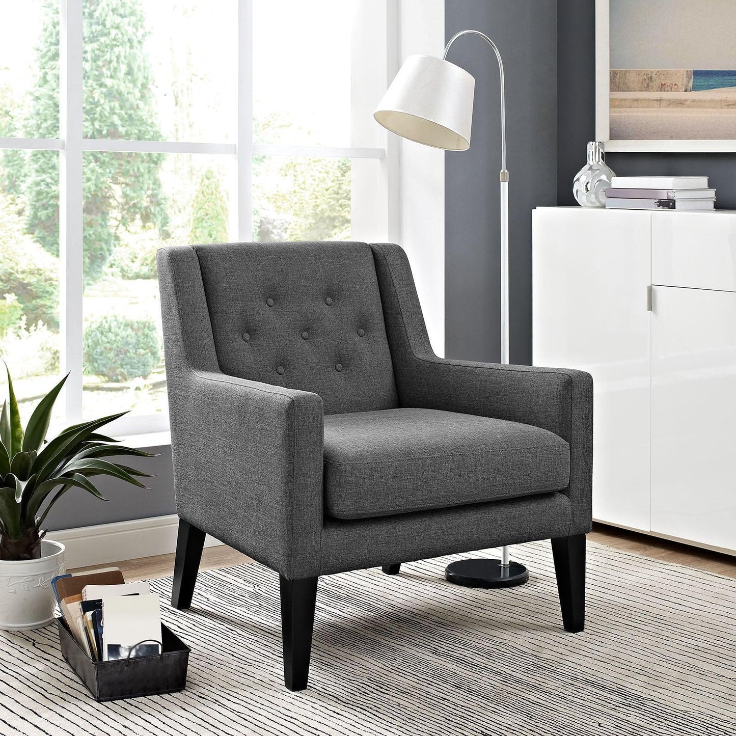 Modway Earnest Upholstered Fabric Armchair FredCo