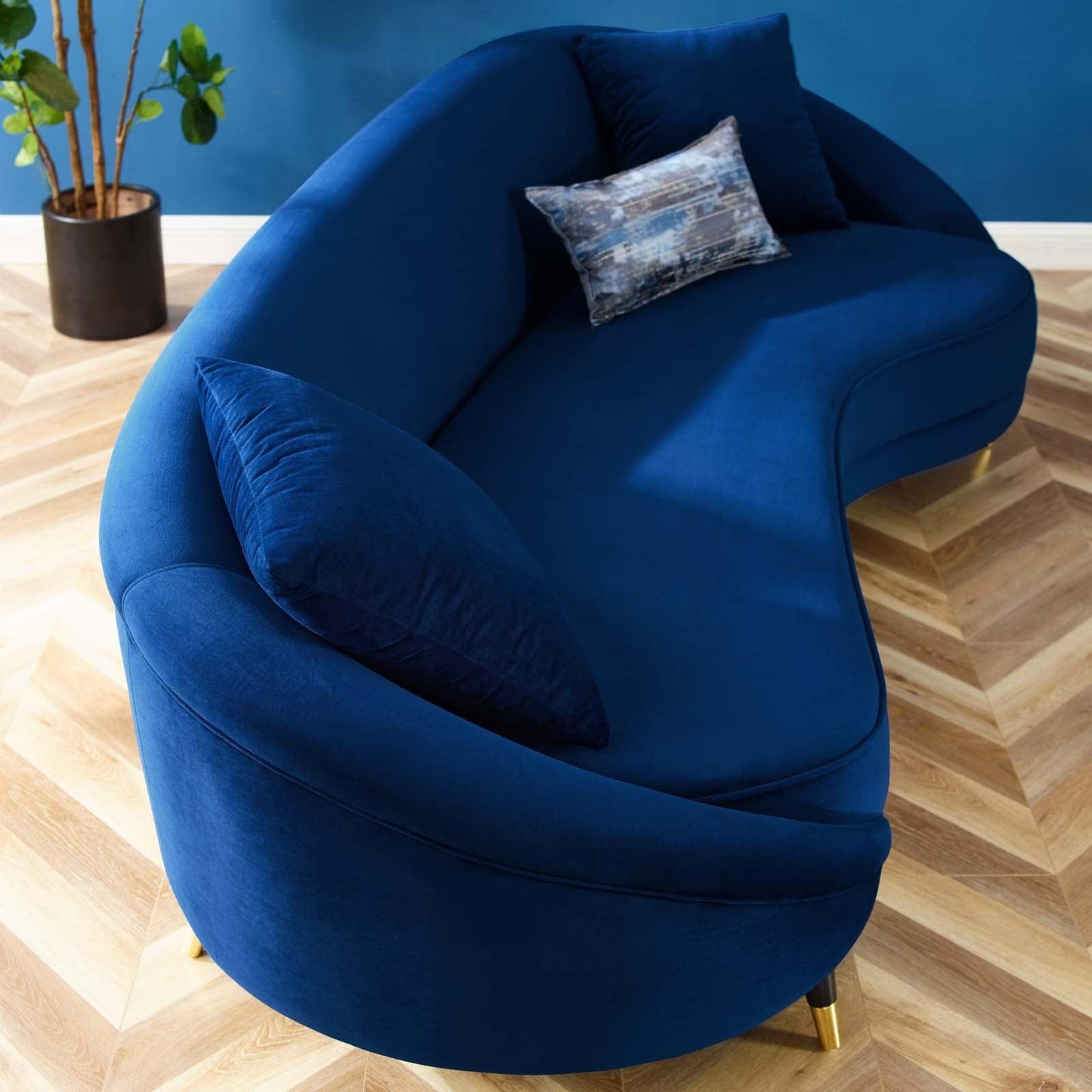 Modway Echo Performance Velvet Sofa FredCo