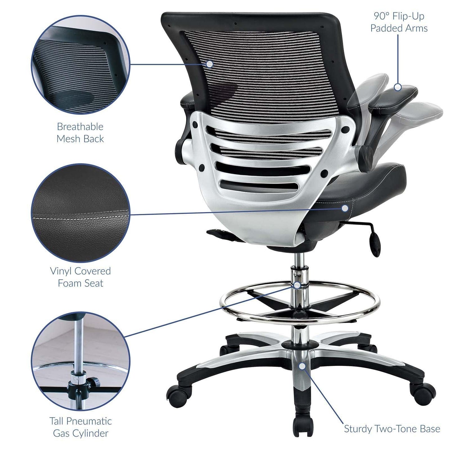 Modway Edge Drafting Chair FredCo