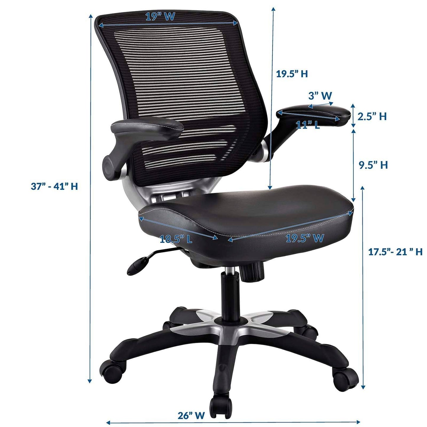 Modway Edge Vinyl Office Chair FredCo