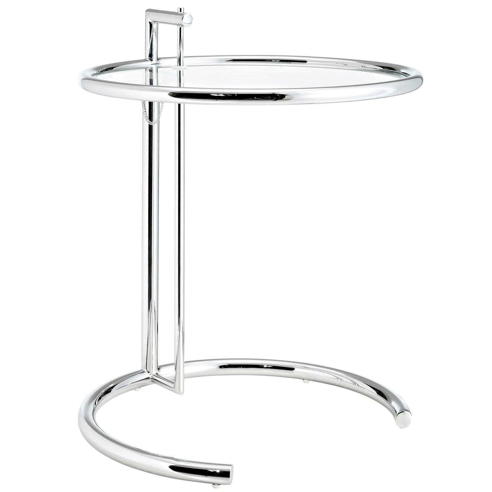 Modway Eileen Gray Chrome Stainless Steel End Table | FredCo