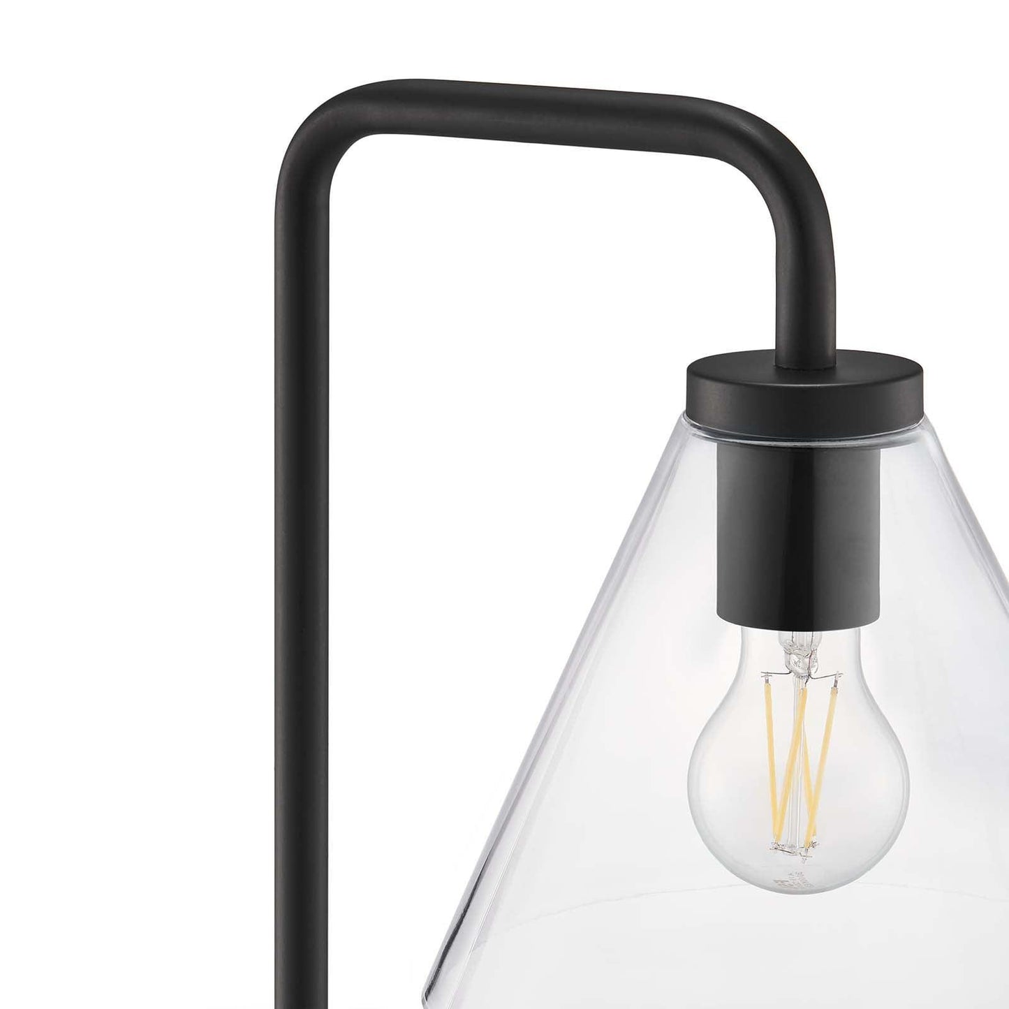 Modway Element Transparent Glass Glass and Metal Floor Lamp FredCo