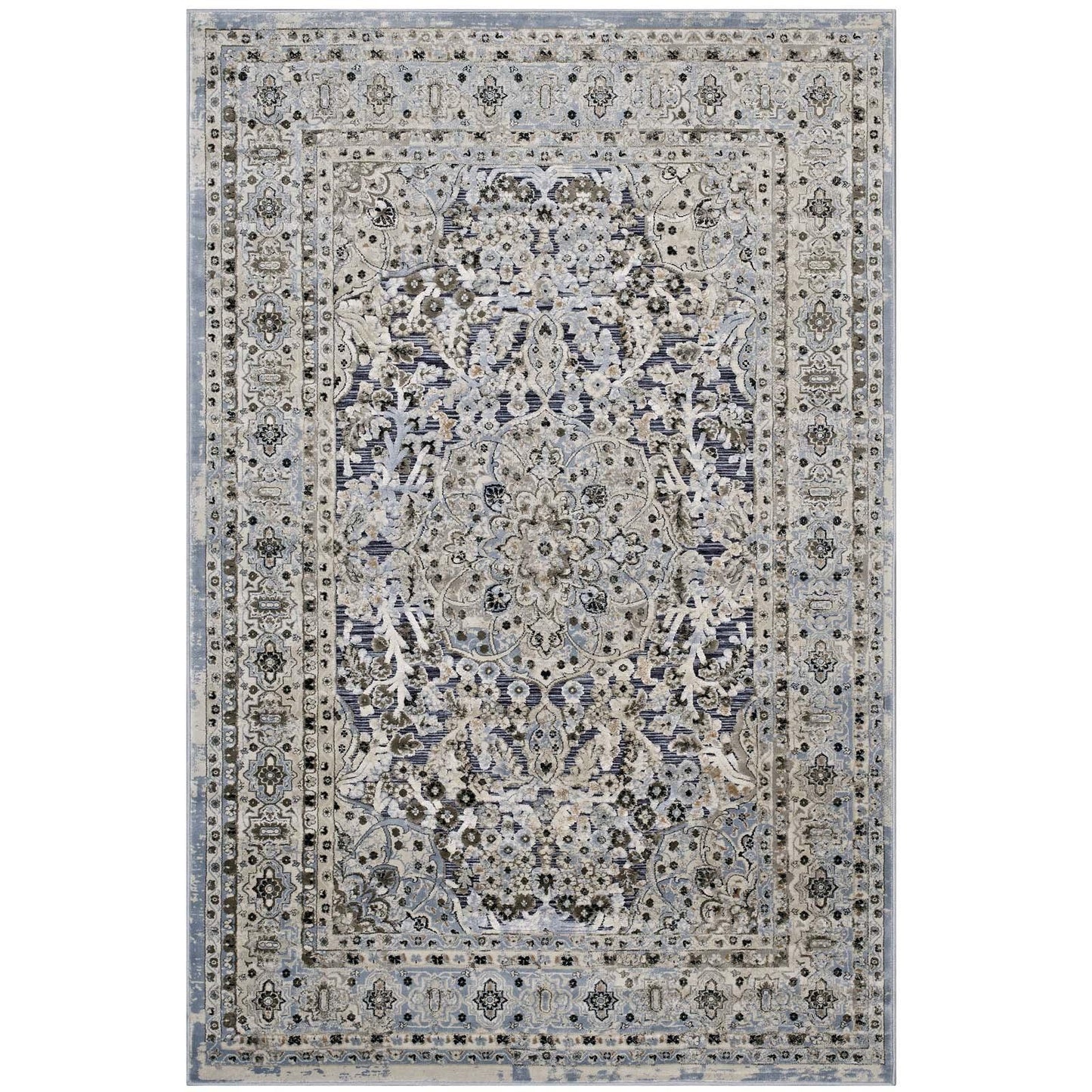 Modway Elqenna Ornate Vintage Floral Turkish Area Rug FredCo