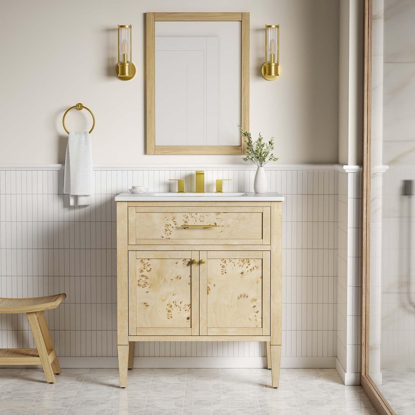 Modway Elysian 30" Wood Bathroom Vanity FredCo