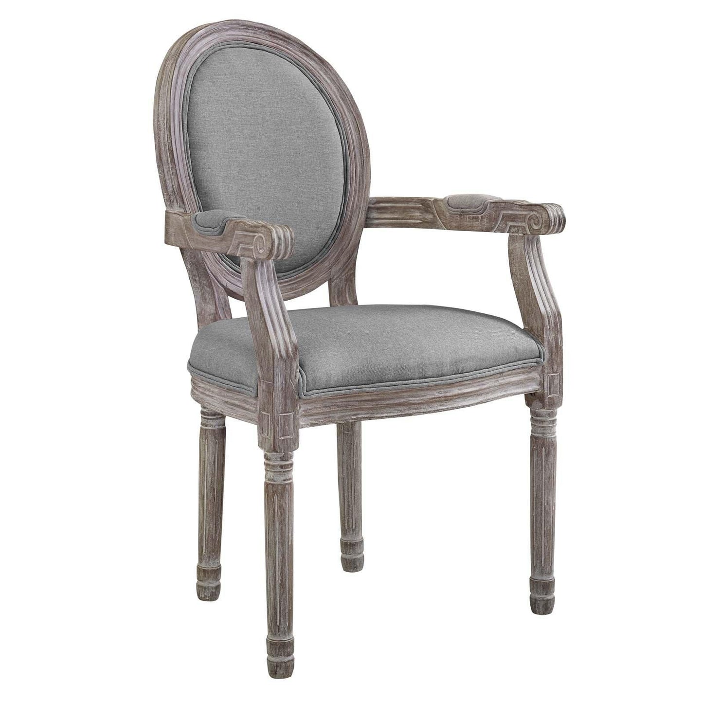 Modway Emanate Vintage French Upholstered Fabric Dining Armchair FredCo