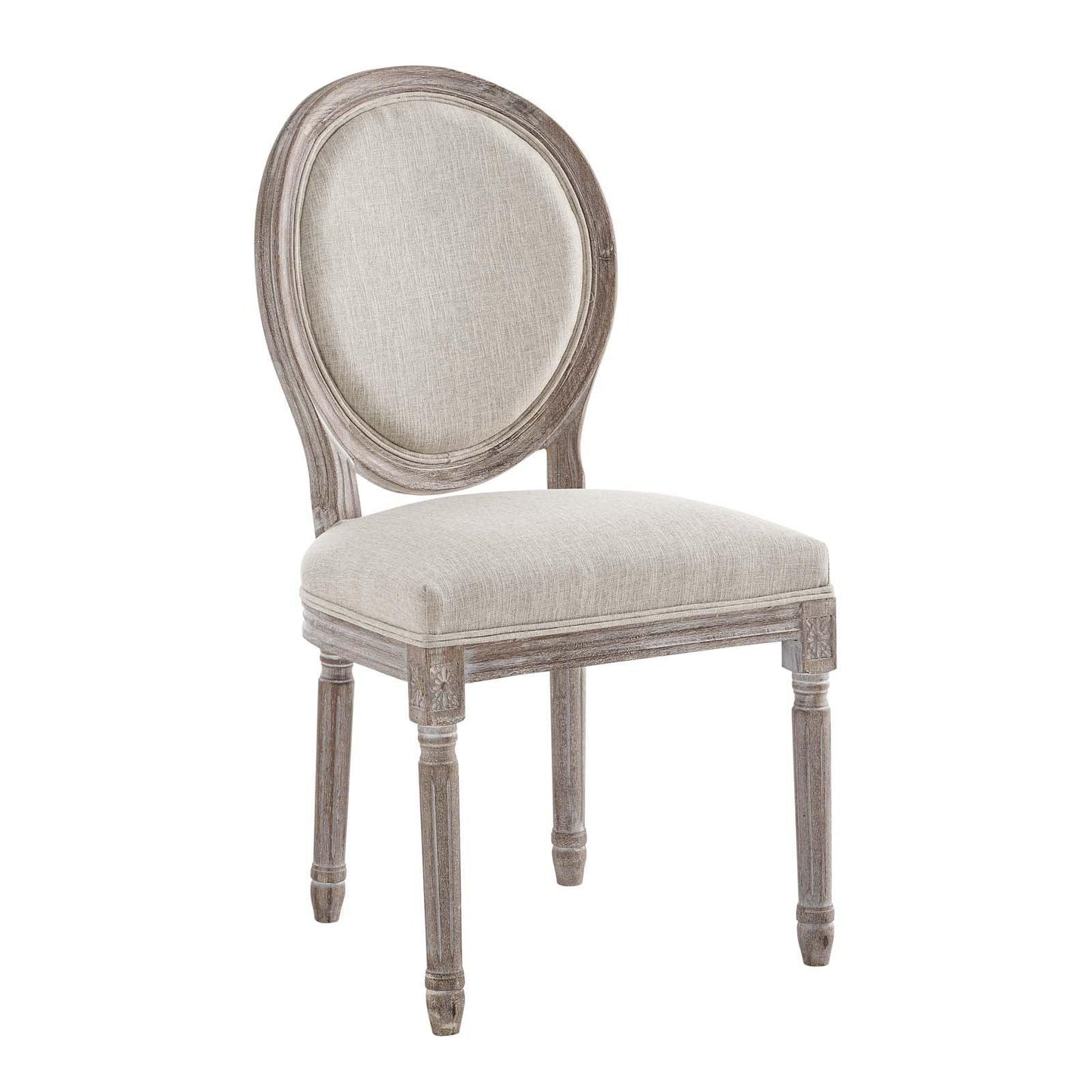 Modway Emanate Vintage French Upholstered Fabric Dining Side Chair FredCo