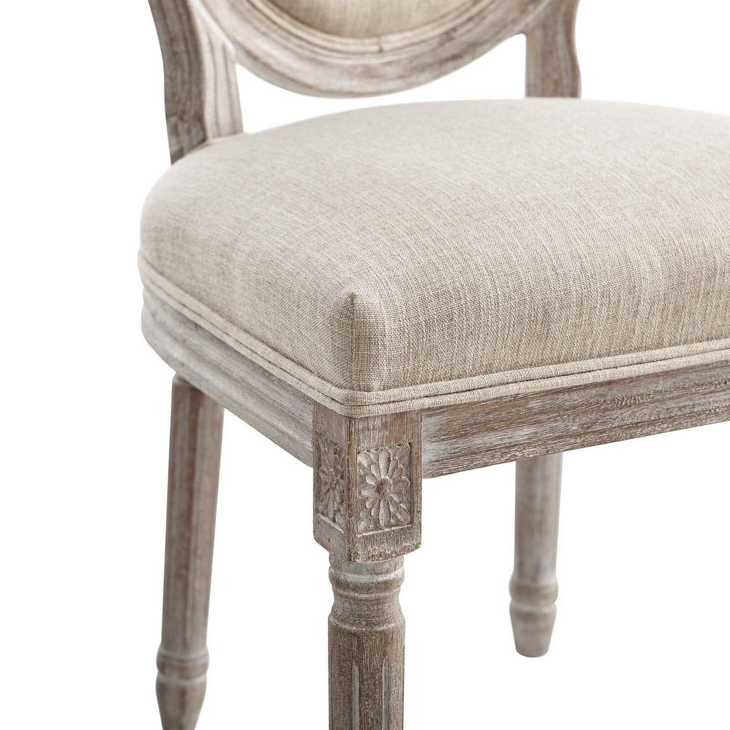 Modway Emanate Vintage French Upholstered Fabric Dining Side Chair FredCo
