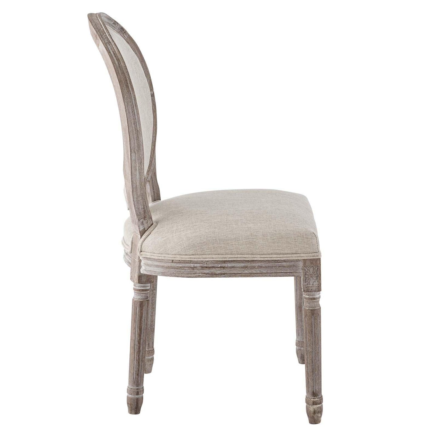 Modway Emanate Vintage French Upholstered Fabric Dining Side Chair FredCo