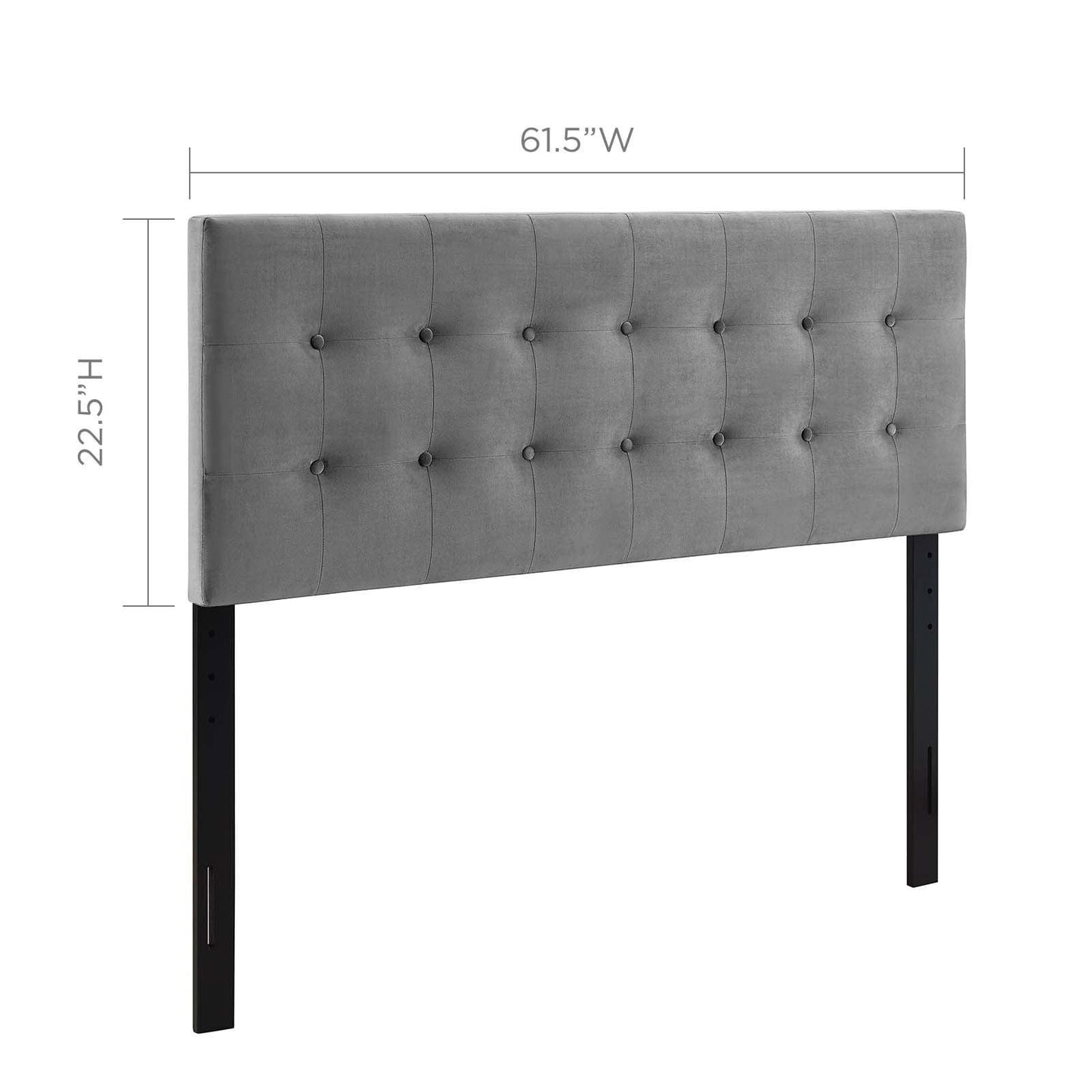 Modway Emily Queen Biscuit Tufted Performance Velvet Headboard FredCo