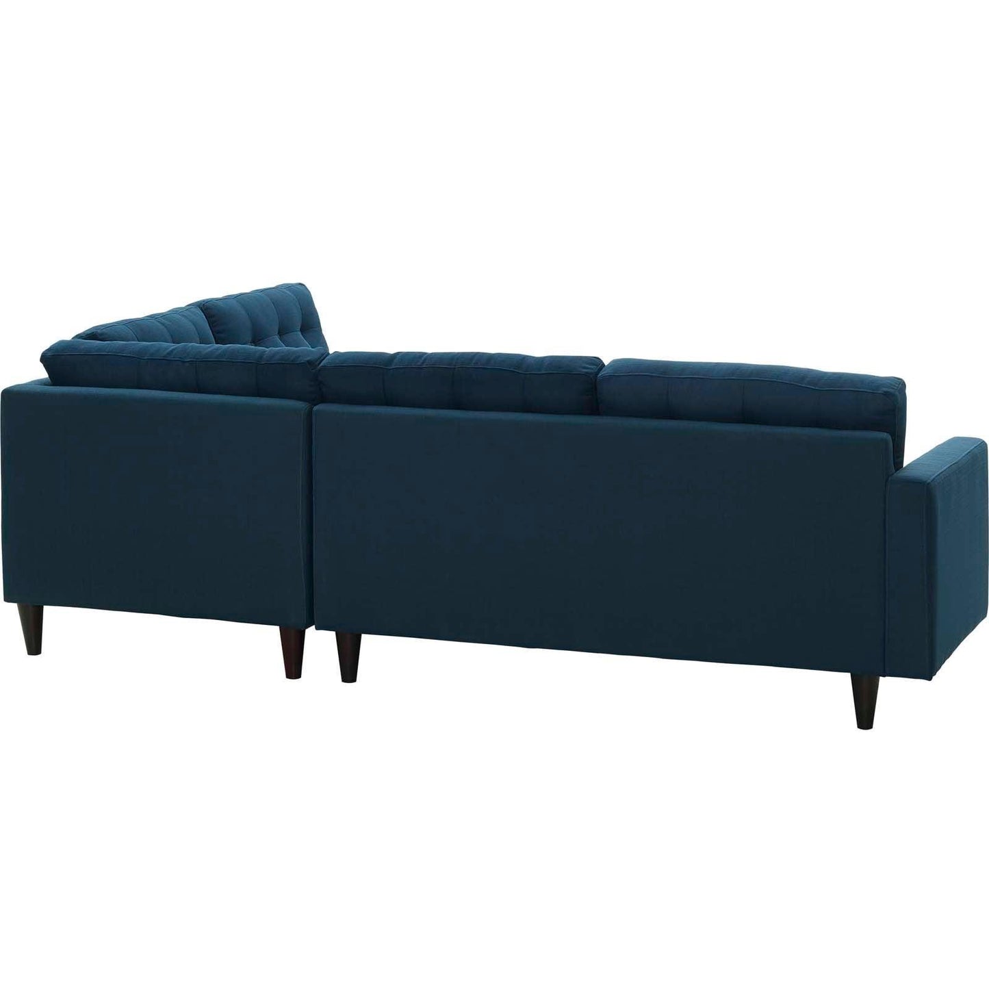 Modway Empress 2 Piece Upholstered Fabric Right Facing Bumper Sectional FredCo