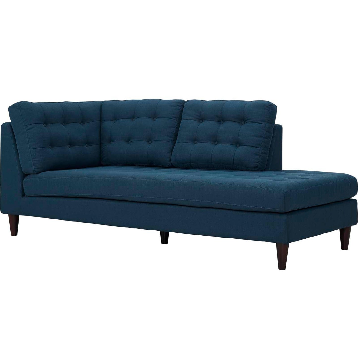 Modway Empress 2 Piece Upholstered Fabric Right Facing Bumper Sectional FredCo