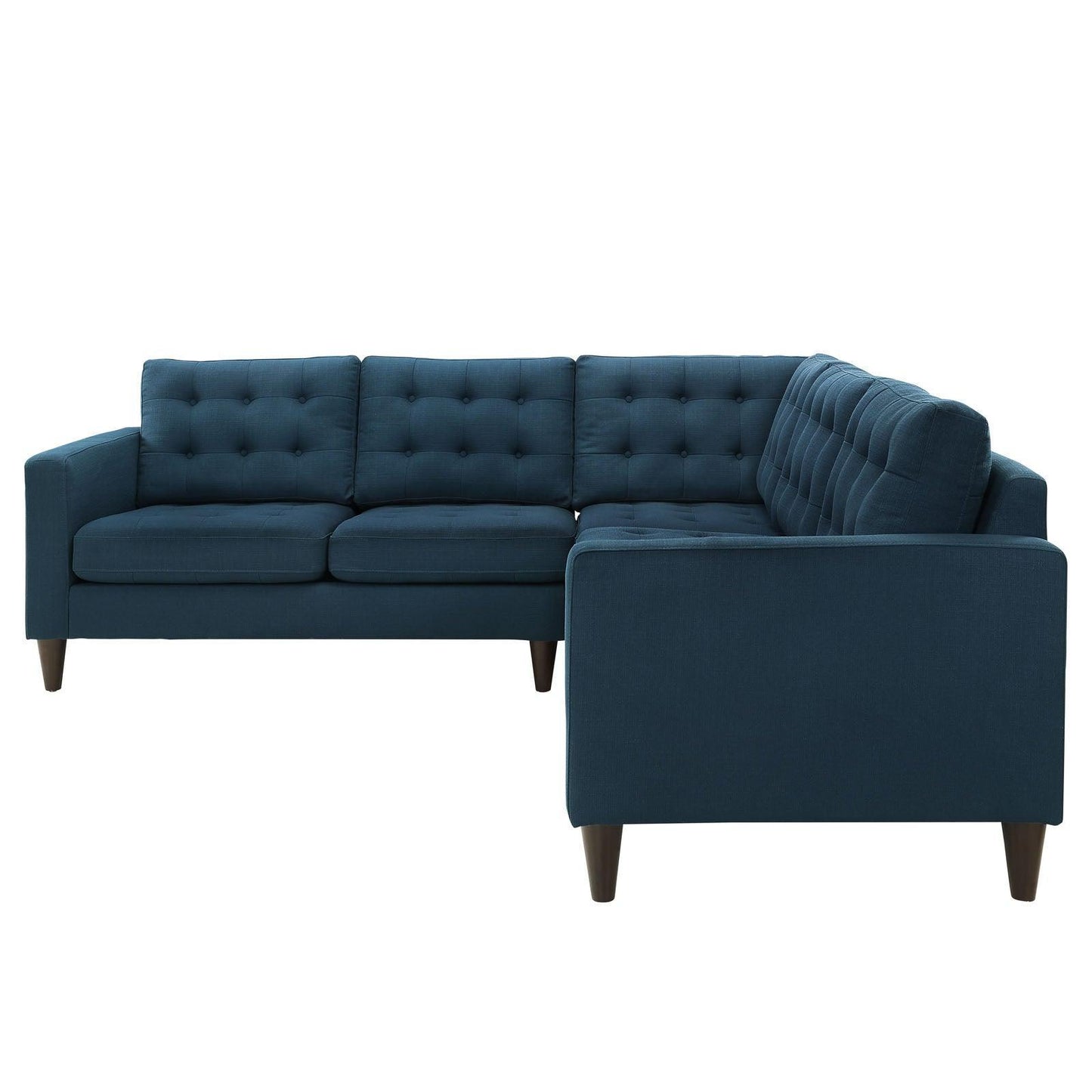 Modway Empress 3 Piece Upholstered Fabric Sectional Sofa Set FredCo