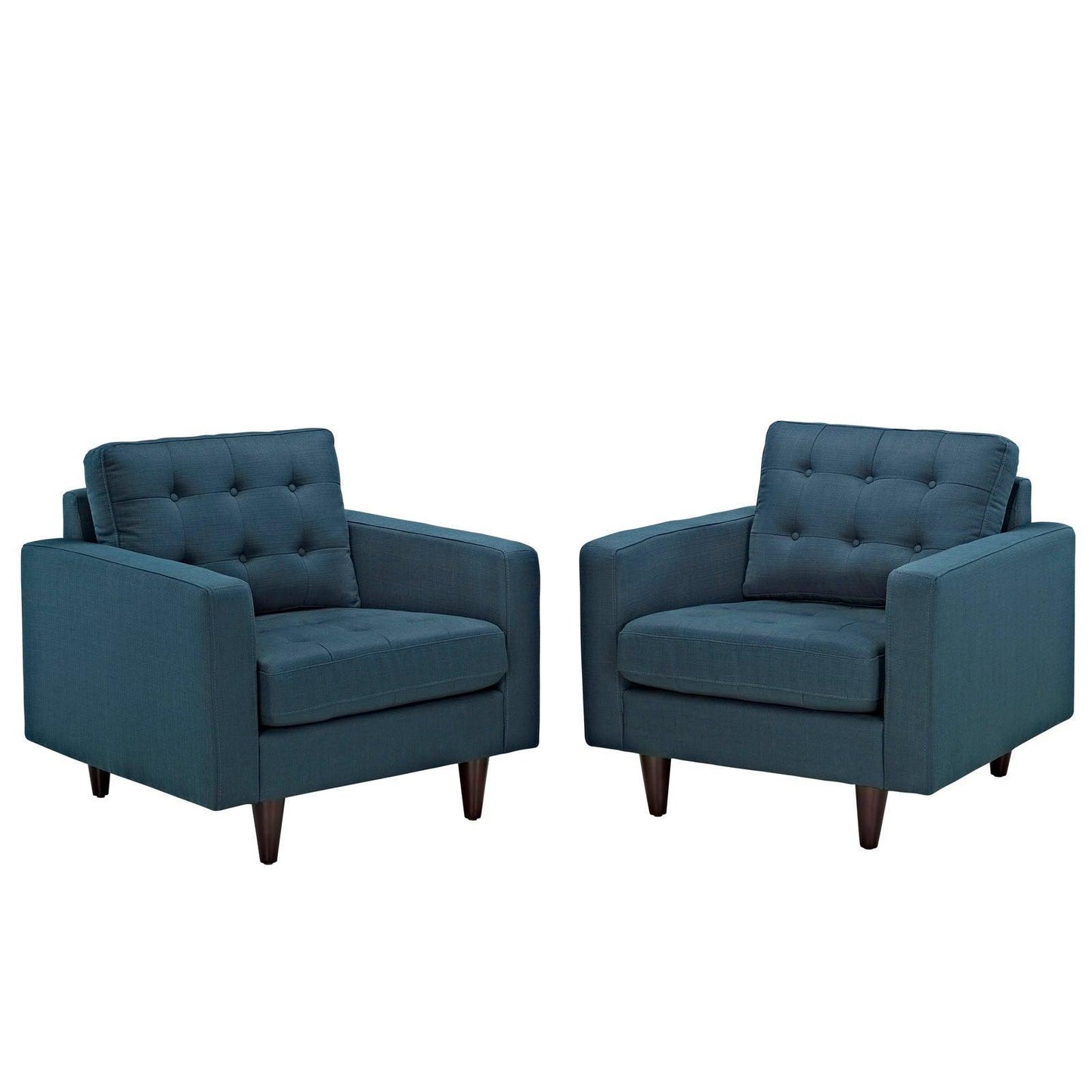 Modway Empress Armchair Upholstered Fabric Set of 2 FredCo