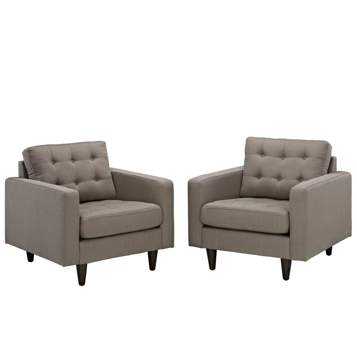 Modway Empress Armchair Upholstered Fabric Set of 2 FredCo
