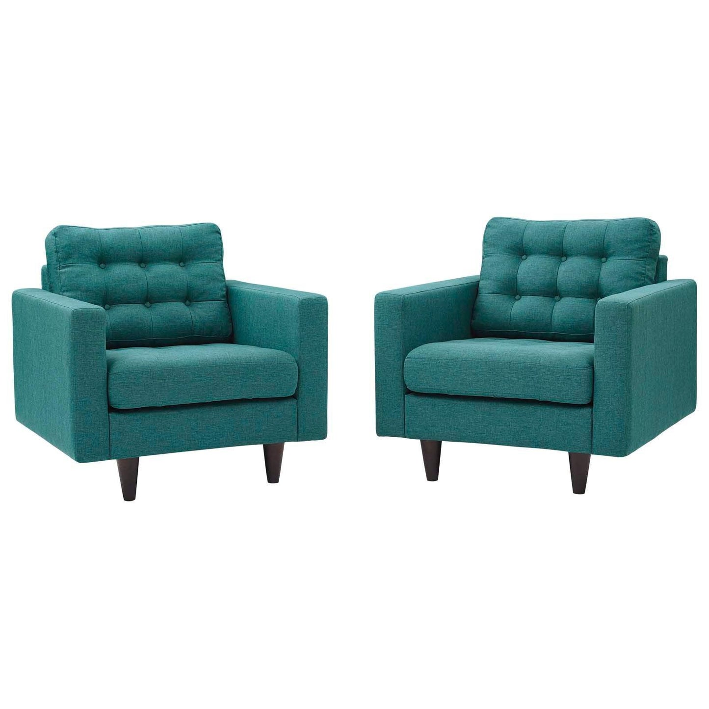 Modway Empress Armchair Upholstered Fabric Set of 2 FredCo
